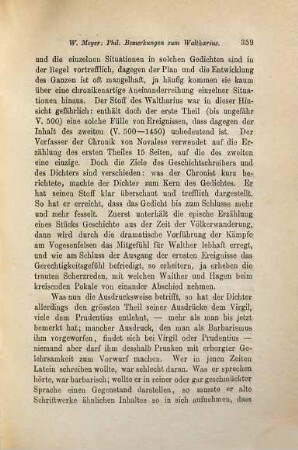 Philologische Bemerkungen zum Waltharius