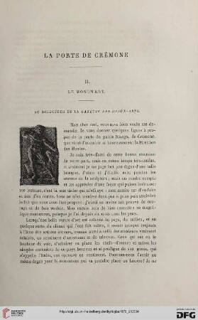 2. Pér. 13.1876: La porte de Crémone au Louvre, 2, Le monument