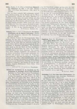 264-265 [Rezension] Gottschling, Erich, Zwei Jahre hinter Klostermauern