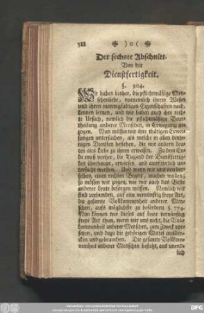 Der sechste Abschnitt. Von der Dienstfertigkeit.