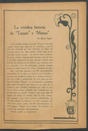 La verídica historia de "Topaze" y "Marius"