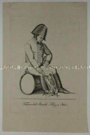 Feldmarschall Bianchis Feldzug in Italien - Karikatur auf Napoleon