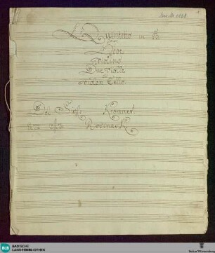 Partitas. Arr - Don Mus.Ms. 1168 : ob, strings; B|b; PadK 4.1 WalK 45/1