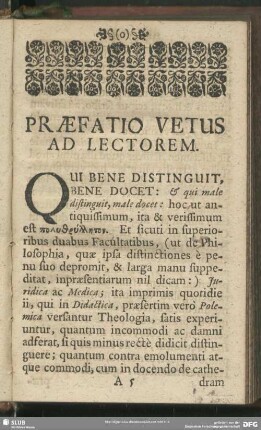 Praefatio Vetus Ad Lectorem