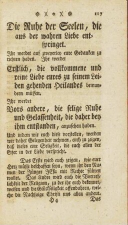 Die Ruhe der Seelen, die aus der wahren Liebe entspringet.
