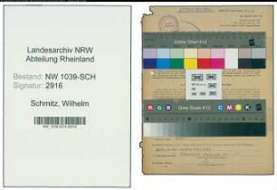 Entnazifizierung Wilhelm Schmitz , geb. 19.09.1902 (Bauhilfsarbeiter)