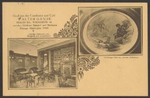 Ansichtskarte Café und Konditorei Walter Ganse, Wiener Straße 66