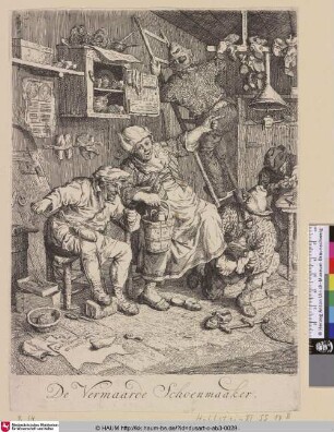 [The famous shoemaker; Le cordonnier renomme; De Vermaarde Schoenmaaker; Der berühmte Schuhmacher]