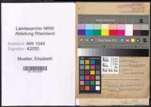 Entnazifizierung Elisabeth Mueller , geb. 22.11.1905 (Krankenschwester)