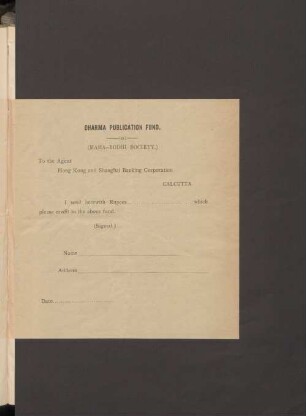 Dharma publication fund.