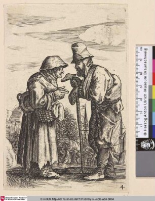 [Zueinander gewandtes Paar; Standing couple facing each other]