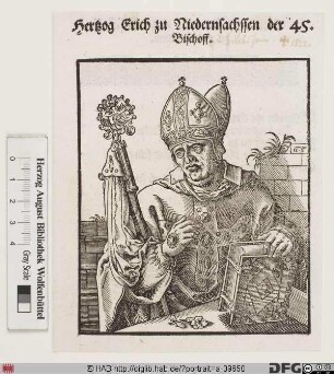 Bildnis Erich (von Sachsen-Lauenburg), 1502-04 Bischof von Hildesheim