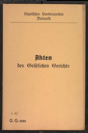 Ehefrau Sophie Copei aus Heidenoldendorf gegen ihren entwichenen Ehemann Einlieger Friedrich Copei, wegen der Ehescheidung am 24.02.1831. Aus der Ehe 2 Kinder