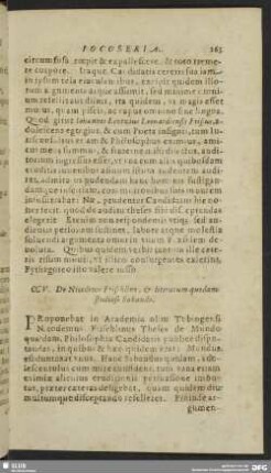 CCV. De Nicodemo Frischlino, & literarum quodam studioso Sabaudo