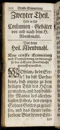 Vor dem Heil. Abendmahl.