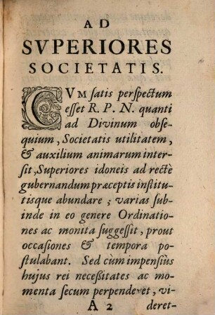 Industriae Pro Superioribus eiusdem Societatis ad curandos animae morbos