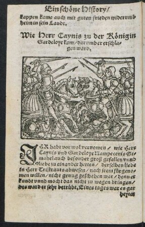 Wie Herr Caynis zu der Königin Gardeloye kam/ darumb er erschlagen ward.