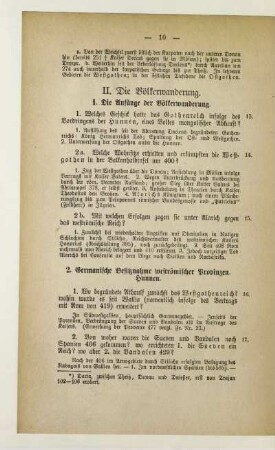 II. Die Völkerwanderung
