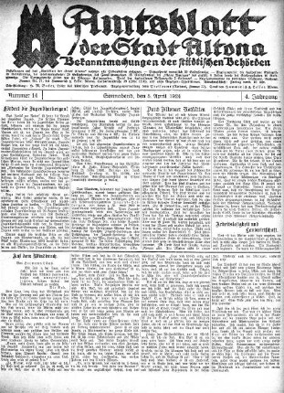 Nummer 14 : Sonnabend, den 5. April 1924
