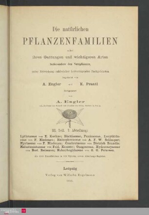 Teil 3 : Abteilung 7: Myrtaceae ...