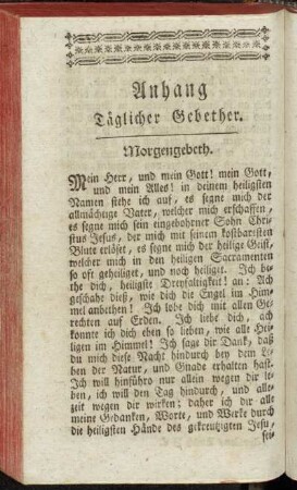 Anhang Täglicher Gebether.