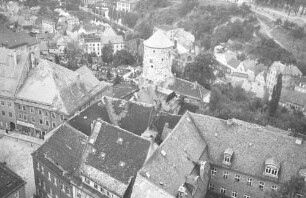 Bautzen: Blick auf alten Turm, vom Turm des Petridoms