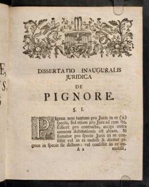 3-12, Dissertatio Inauguralis Juridica De Pignore. Corollaria.