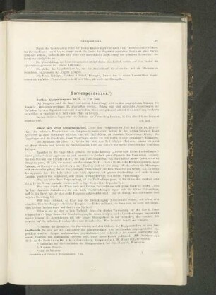 Correspondenzen.