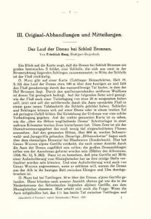 Der Lauf der Donau bei Schloß Bronnen