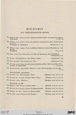 Miniaturen (Nr. 705-807)