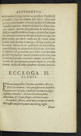 Ecloga II. Alexis.