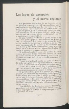 Las leyes de excepción y el nuevo régimen