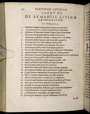 Caput XII. De Remediis Litium Criminalium.