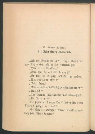 Siebentes Kapitel. - Sir John Henry Mandeville.
