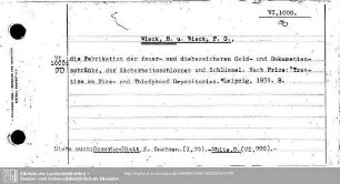 Wieck, H. u. Wieck, F. G.