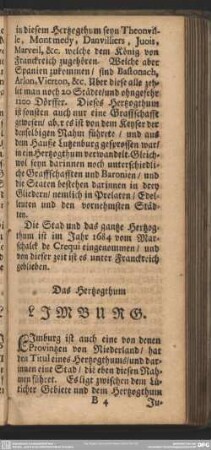 Das Hertzogthum Limburg