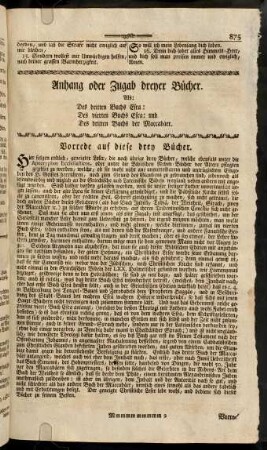 875-900, Anhang oder Zugab dreyer Buecher
