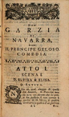 Don Garzia di Navarra, overo il Prencipe geloso : Comedia