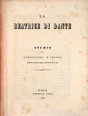 La Beatrice di Dante
