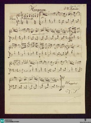 Hongarese - Don Mus.Ms. 847 : pf; a; StrK WoO 4.15