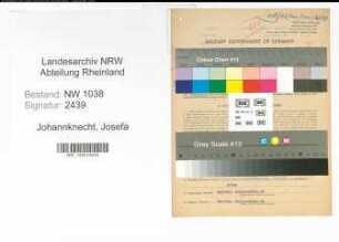 Entnazifizierung Josefa Johannknecht , geb. 25.08.1901 (Haendlerin)