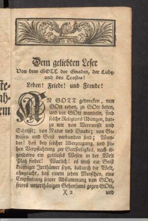 Dem geliebten Leser