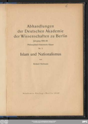 Islam und Nationalismus