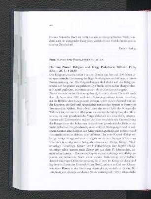 Philosophie und Sozialwissenschaften.
