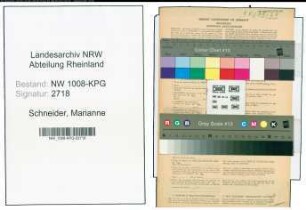 Entnazifizierung Marianne Schneider , geb. 18.12.1909 (Stud.Assessorin)