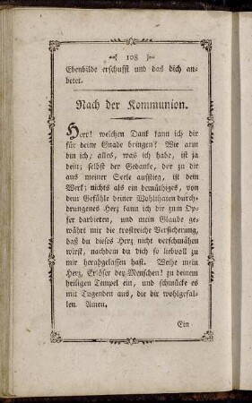 Nach der Kommunion