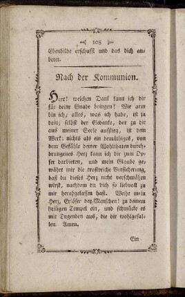 Nach der Kommunion