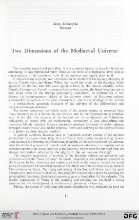 Two Dimensions of the Mediaeval Universe