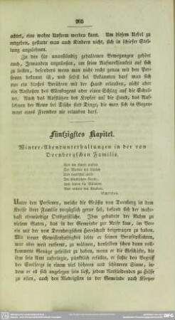 Fünfzigstes Kapitel. Winter-Abendunterhaltungen in der von Dornbergschen Familie