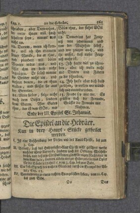 Die Epistel an die Hebräer.